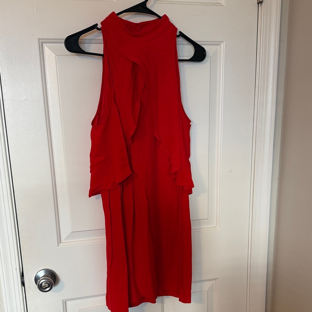 Zara Vibrant Red Backless Dress